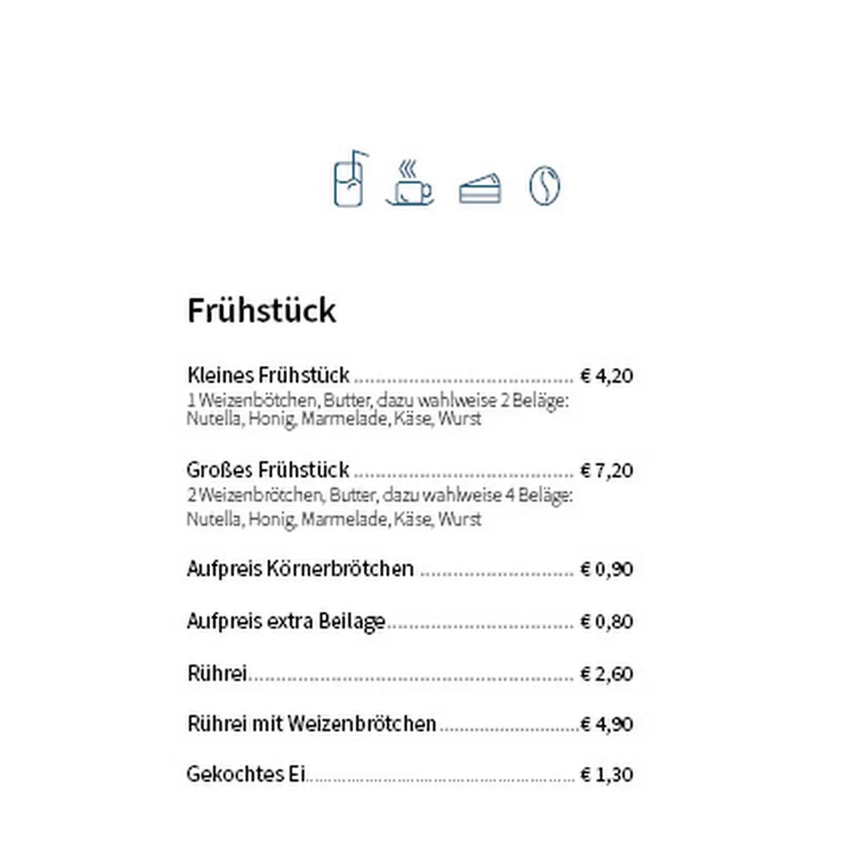 Speisekarte, achtsam - Kaffeewerk am Markt