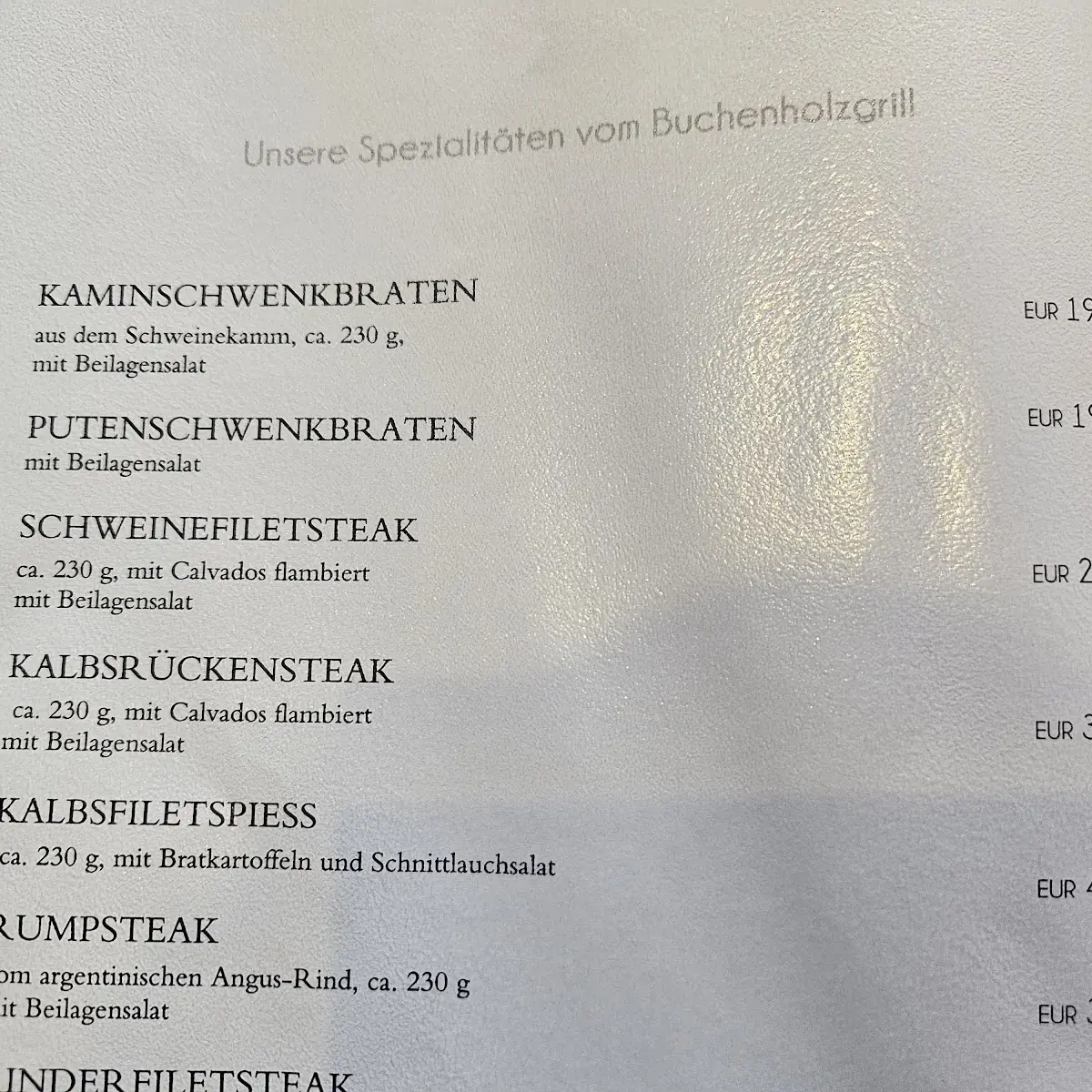 Speisekarte photo 1