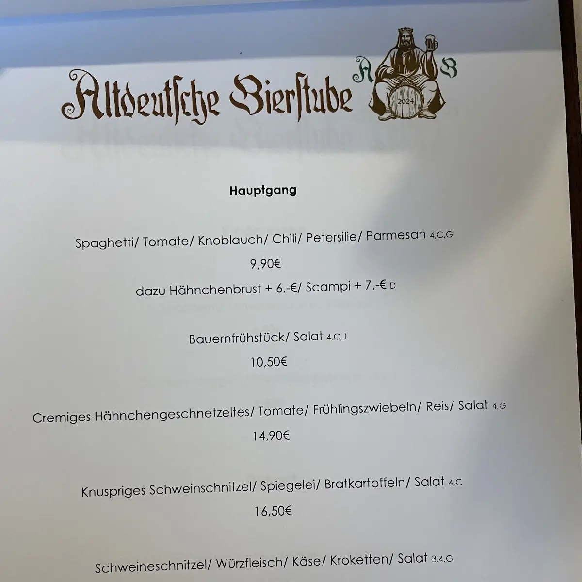 Speisekarte photo 1