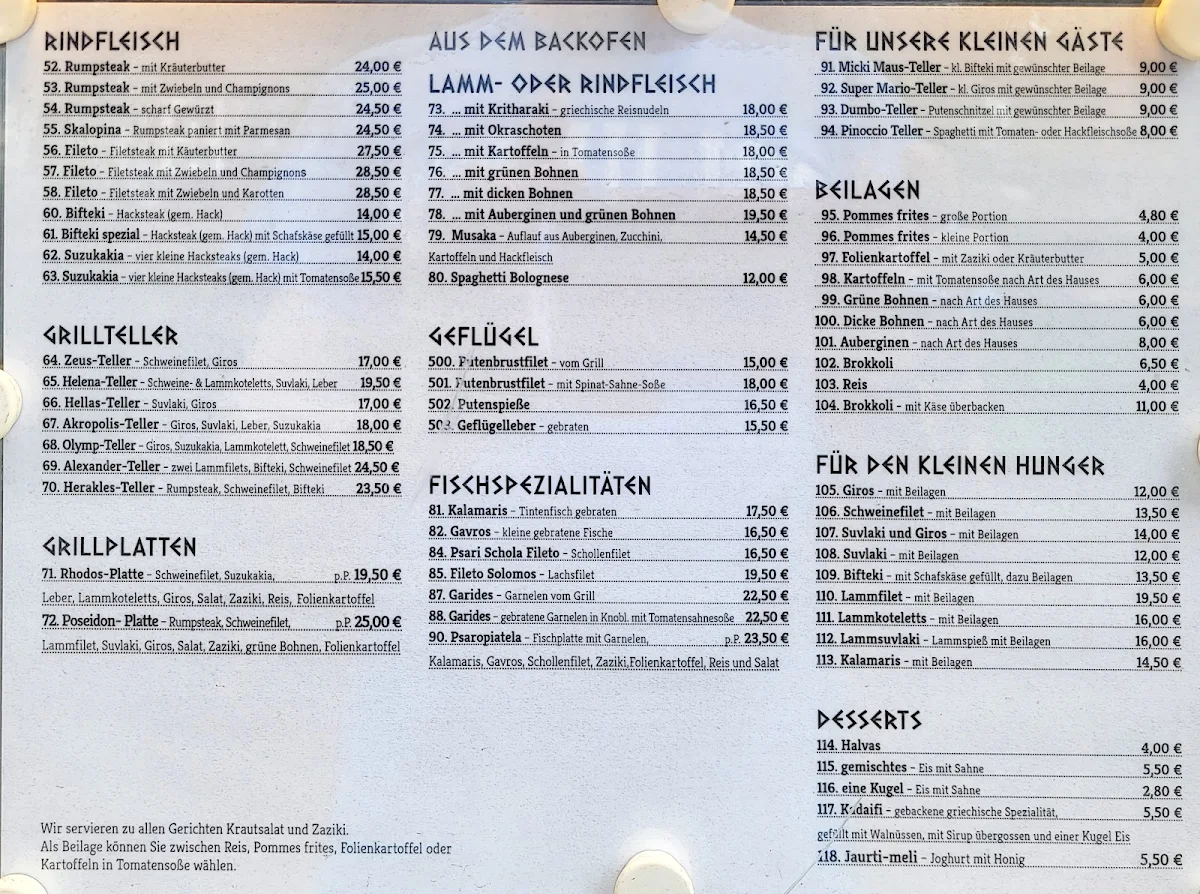 Speisekarte photo 1