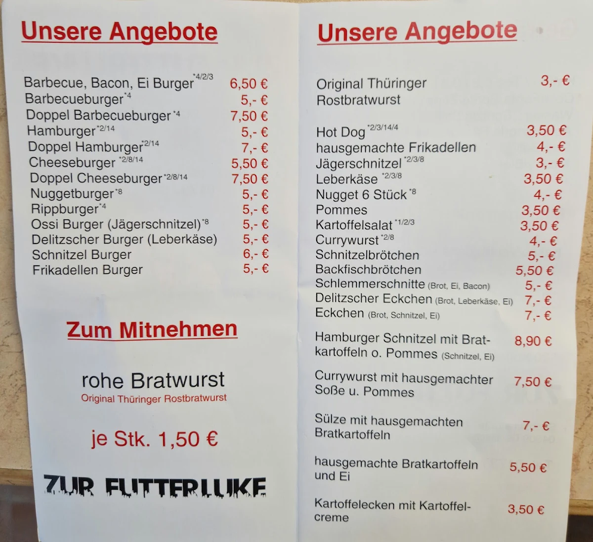 Speisekarte photo 3