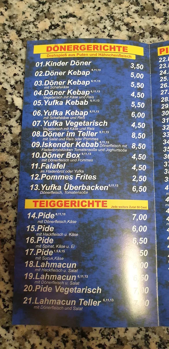 Speisekarte photo 5