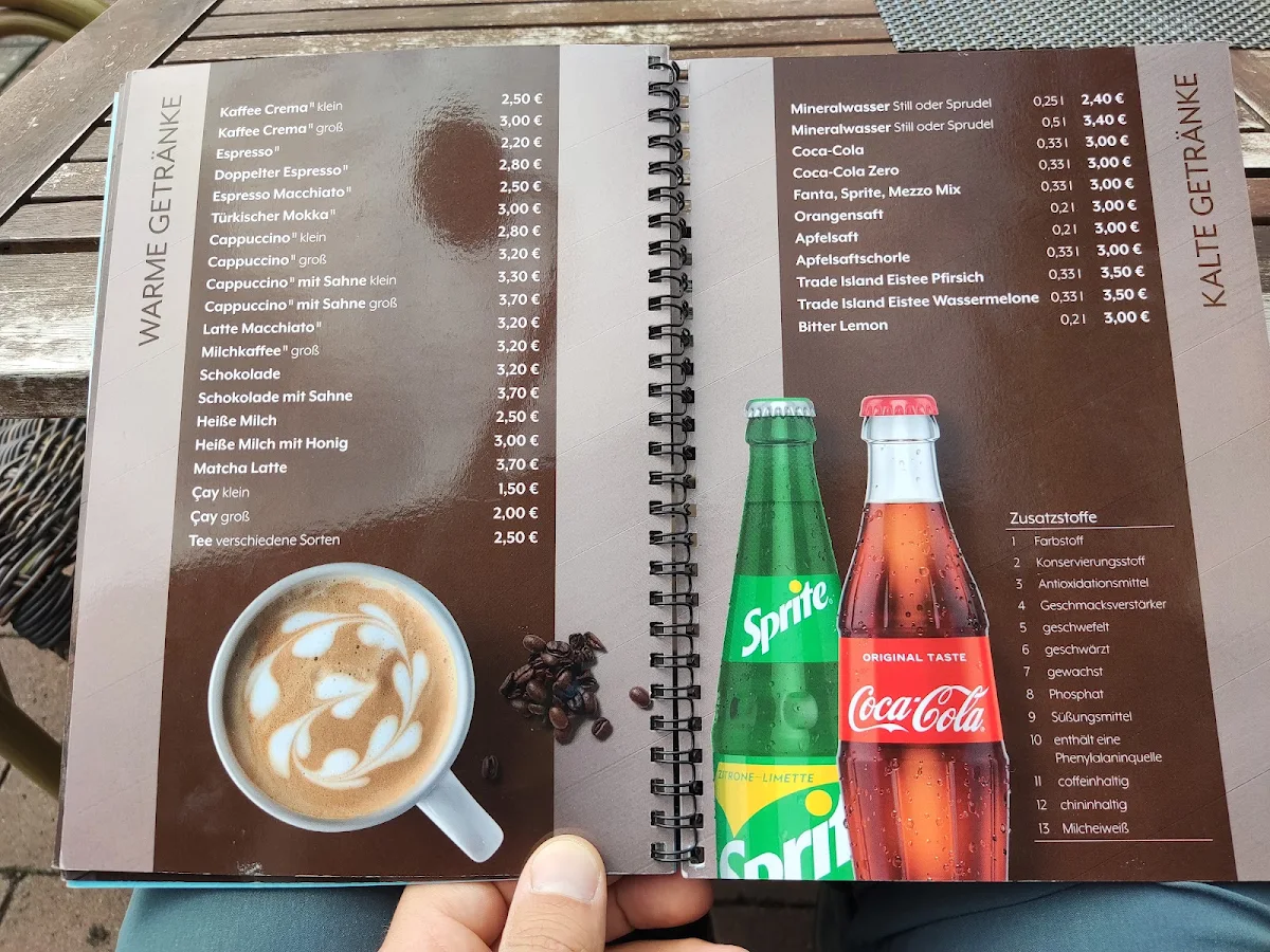 Speisekarte, Cafe Karaca