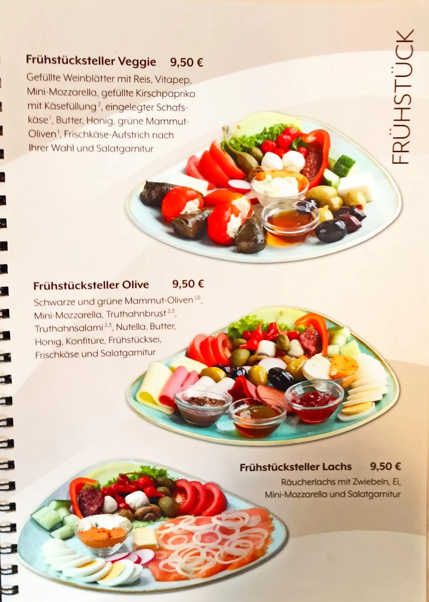 Speisekarte, Cafe Karaca