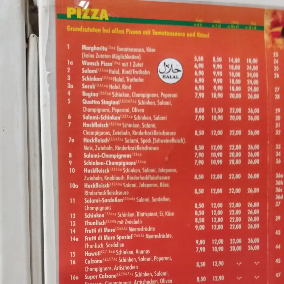 Speisekarte, Pizza Riem & Indischer Curry