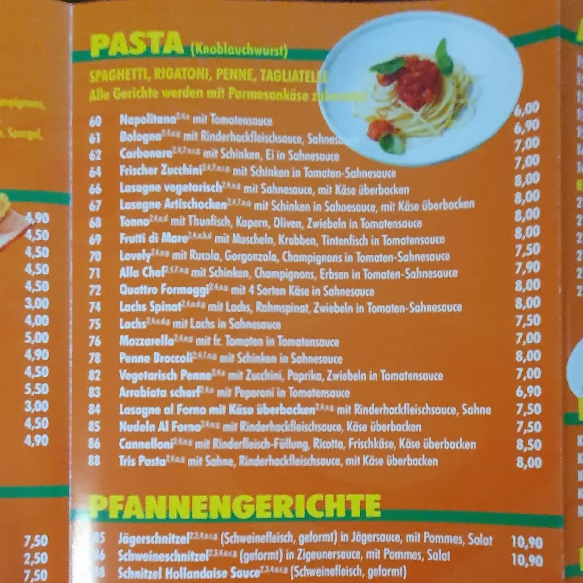 Speisekarte, Pizza Riem & Indischer Curry