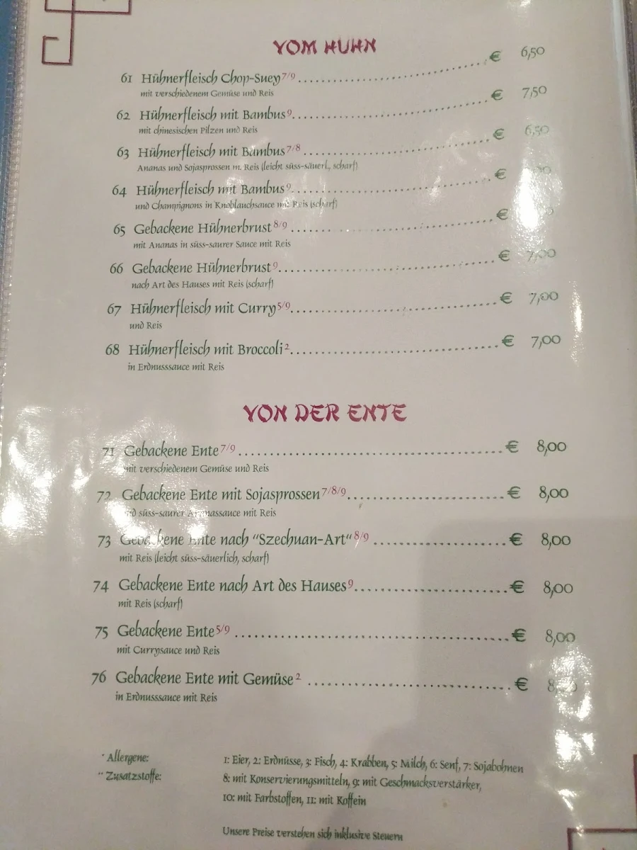 Speisekarte, China Bistro Lotus