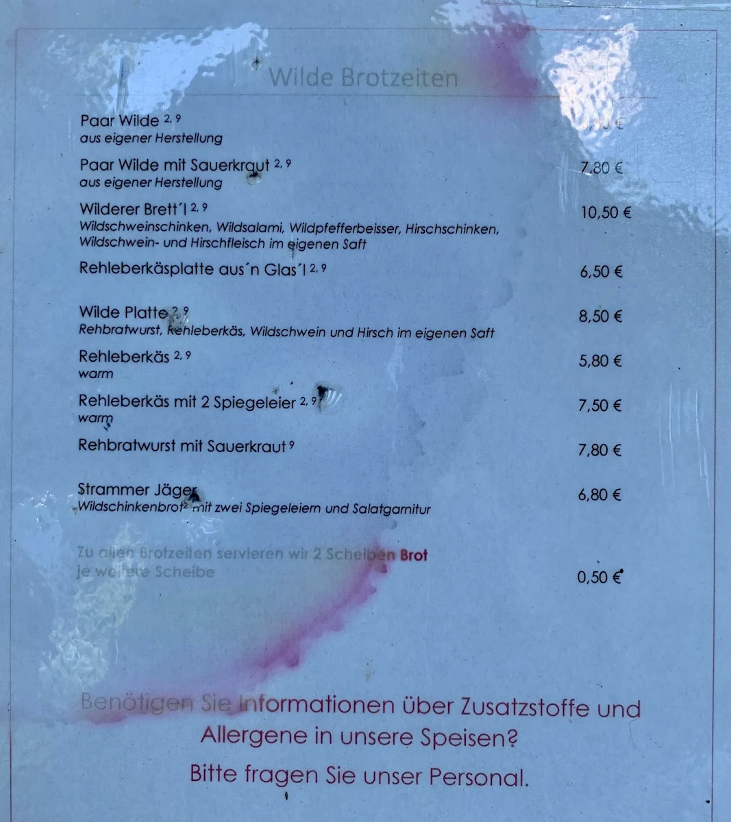 Speisekarte photo 2