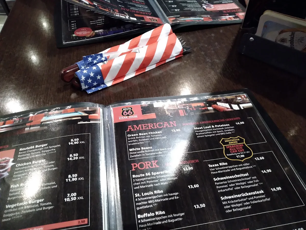 Speisekarte, Route 66 Steakhouse Göppingen