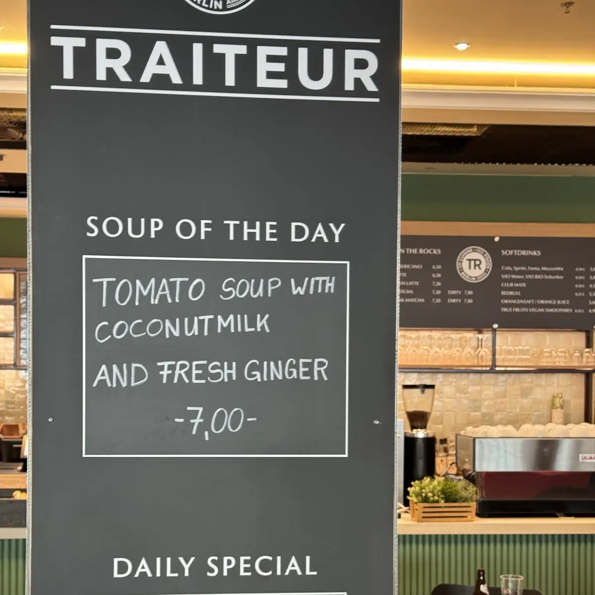 Speisekarte, Traiteur