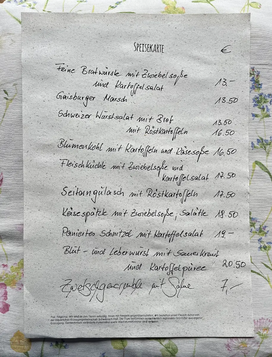 Speisekarte photo 5