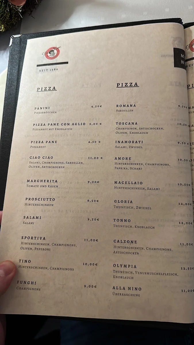 Speisekarte, Ristorante Da Nino