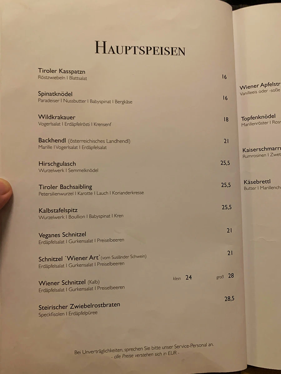 Speisekarte photo 1
