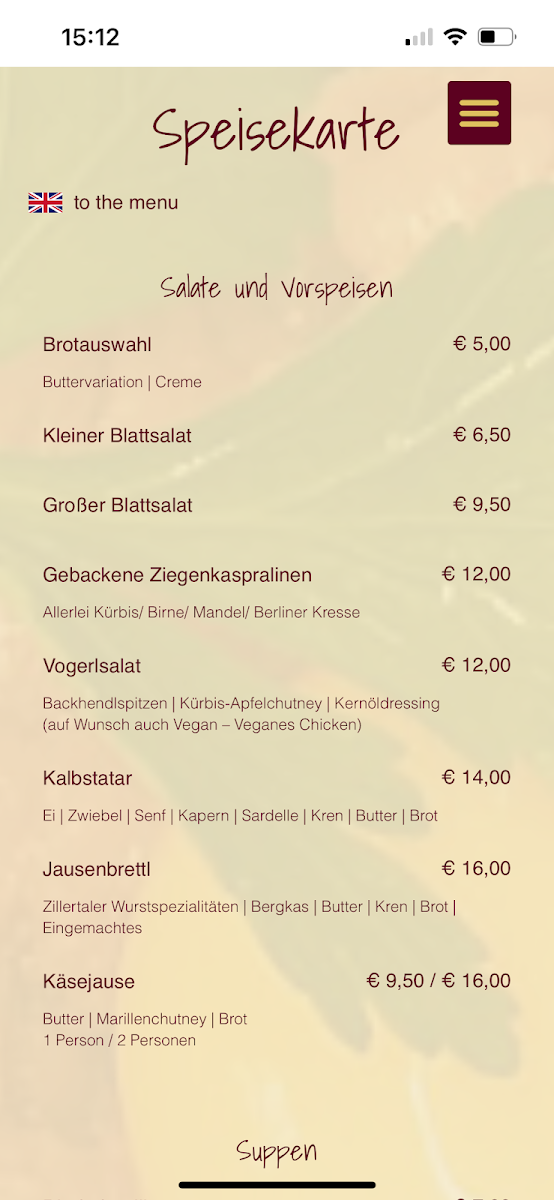 Speisekarte photo 5
