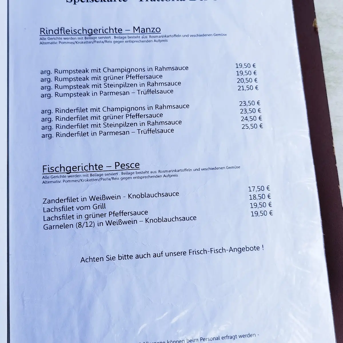 Speisekarte photo 1