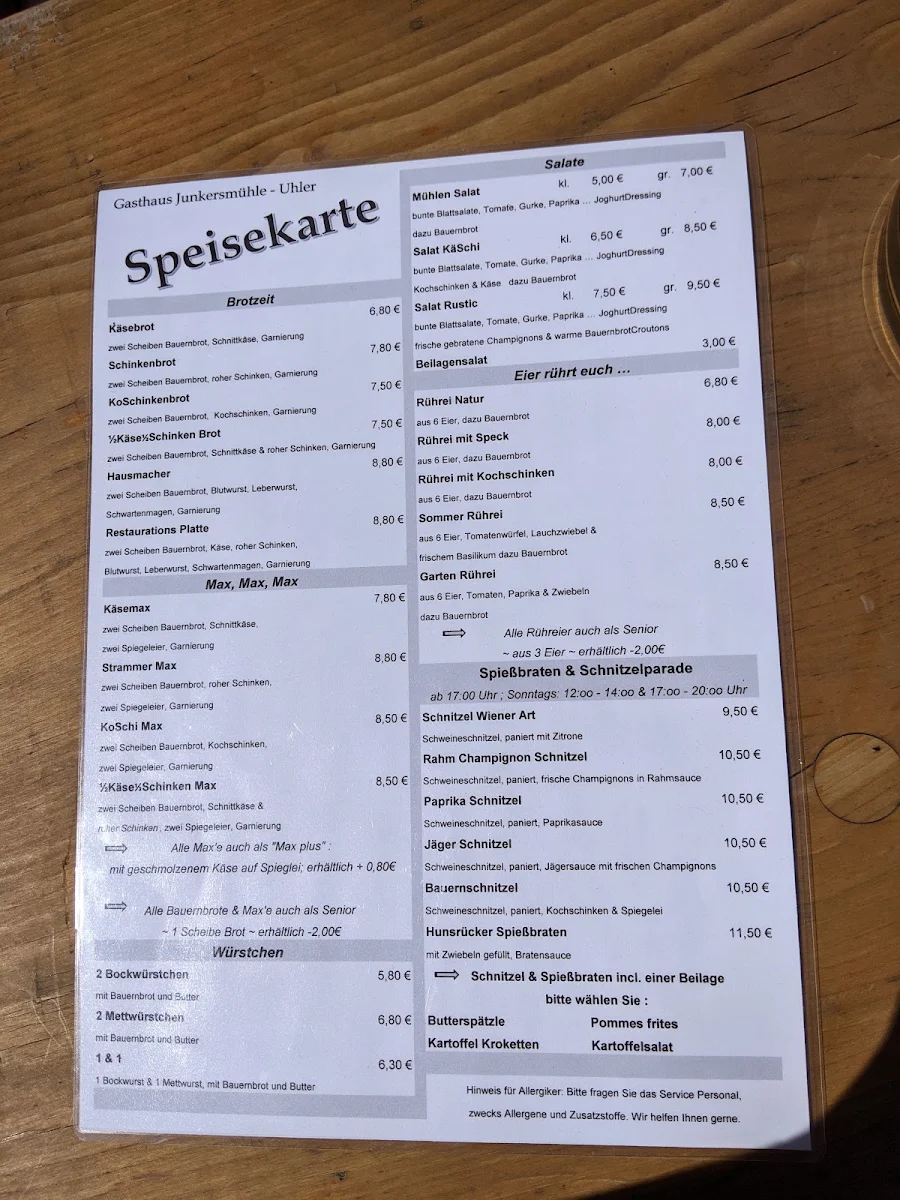 Speisekarte photo 1
