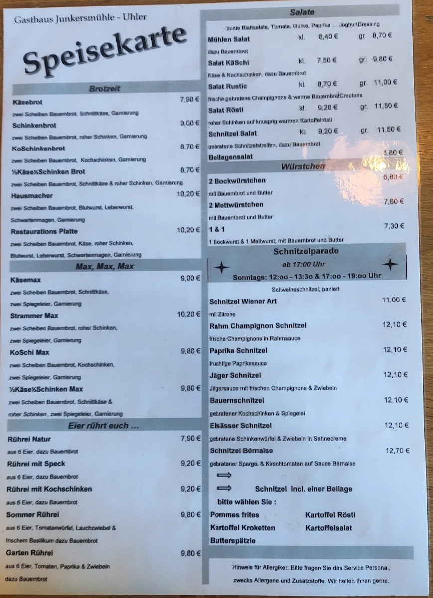 Speisekarte photo 2