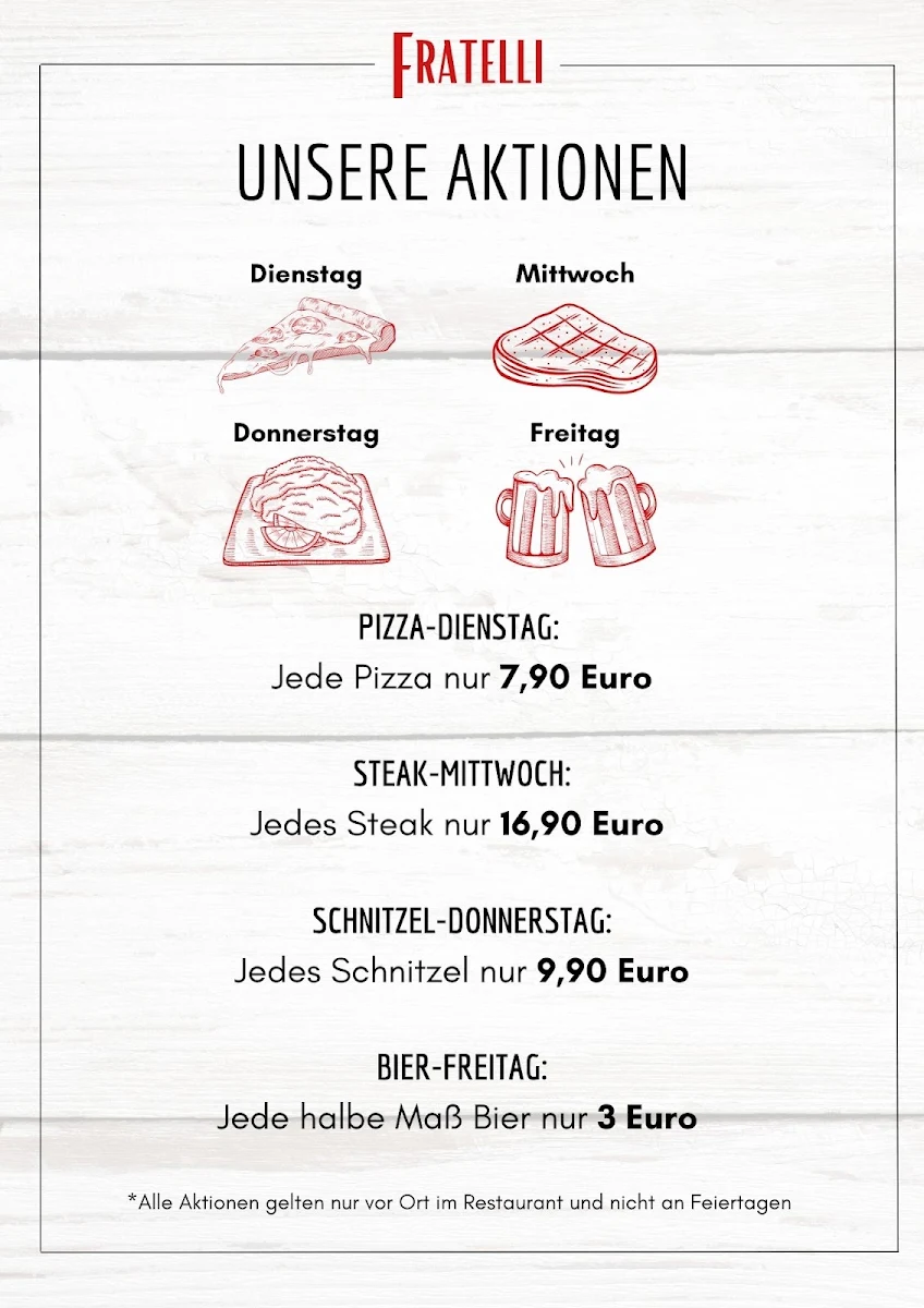 Speisekarte, Fratelli
