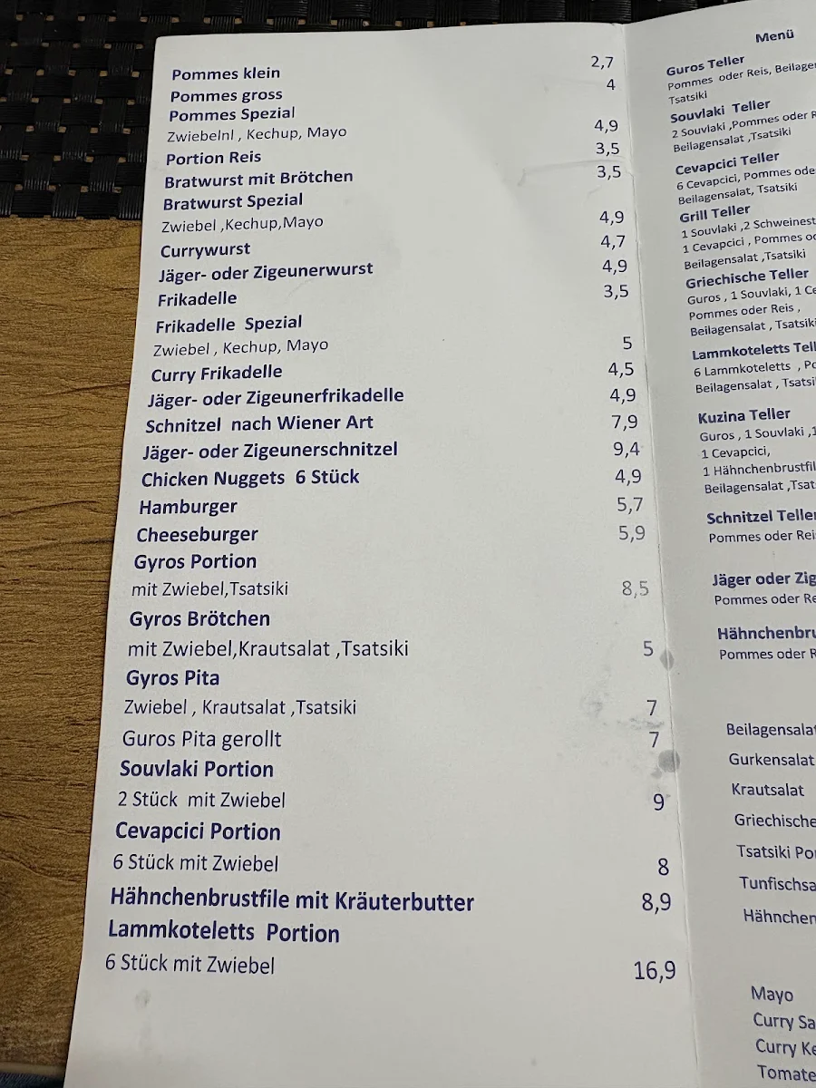Speisekarte photo 2