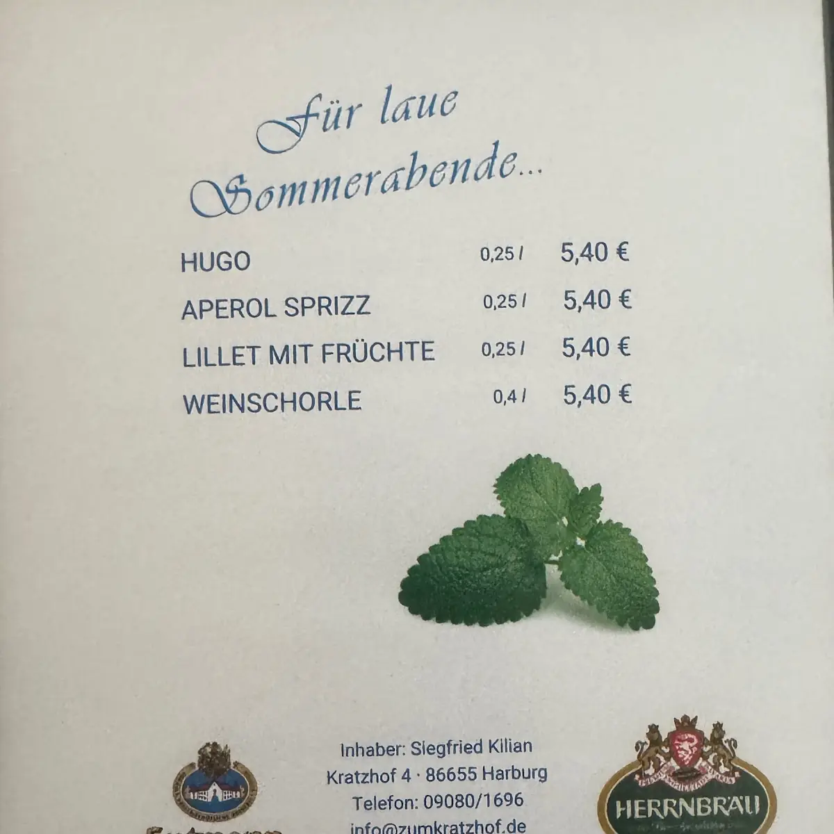 Speisekarte photo 5