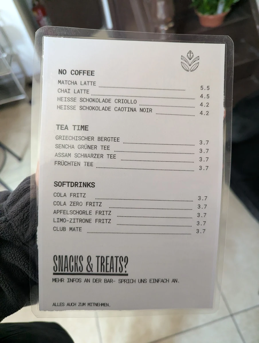 Speisekarte, Seed Café
