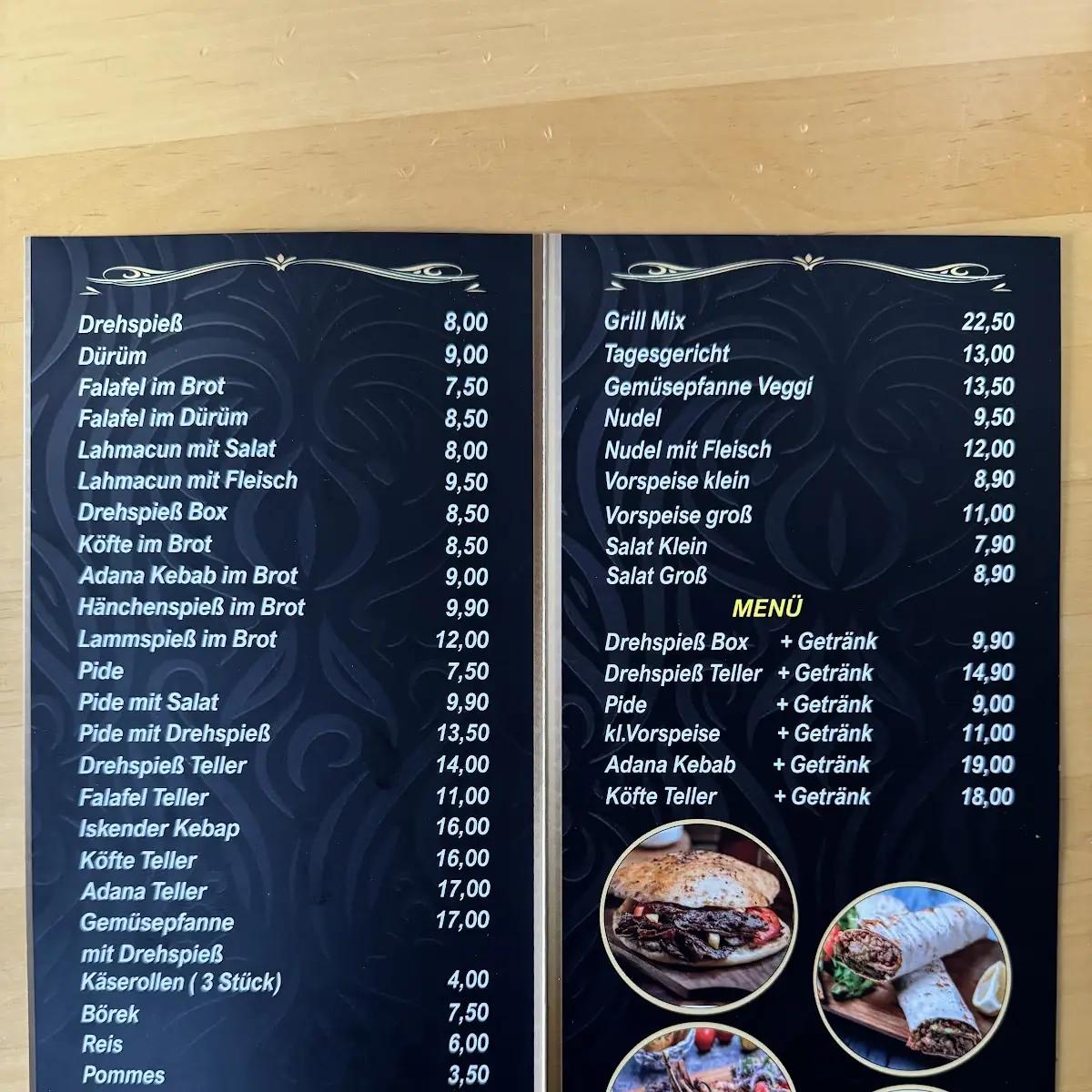 Speisekarte, RathausKebap Kempten