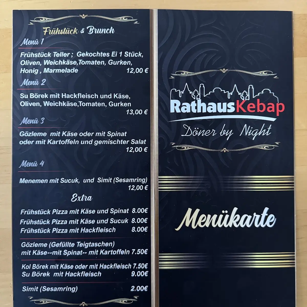 Speisekarte, RathausKebap Kempten