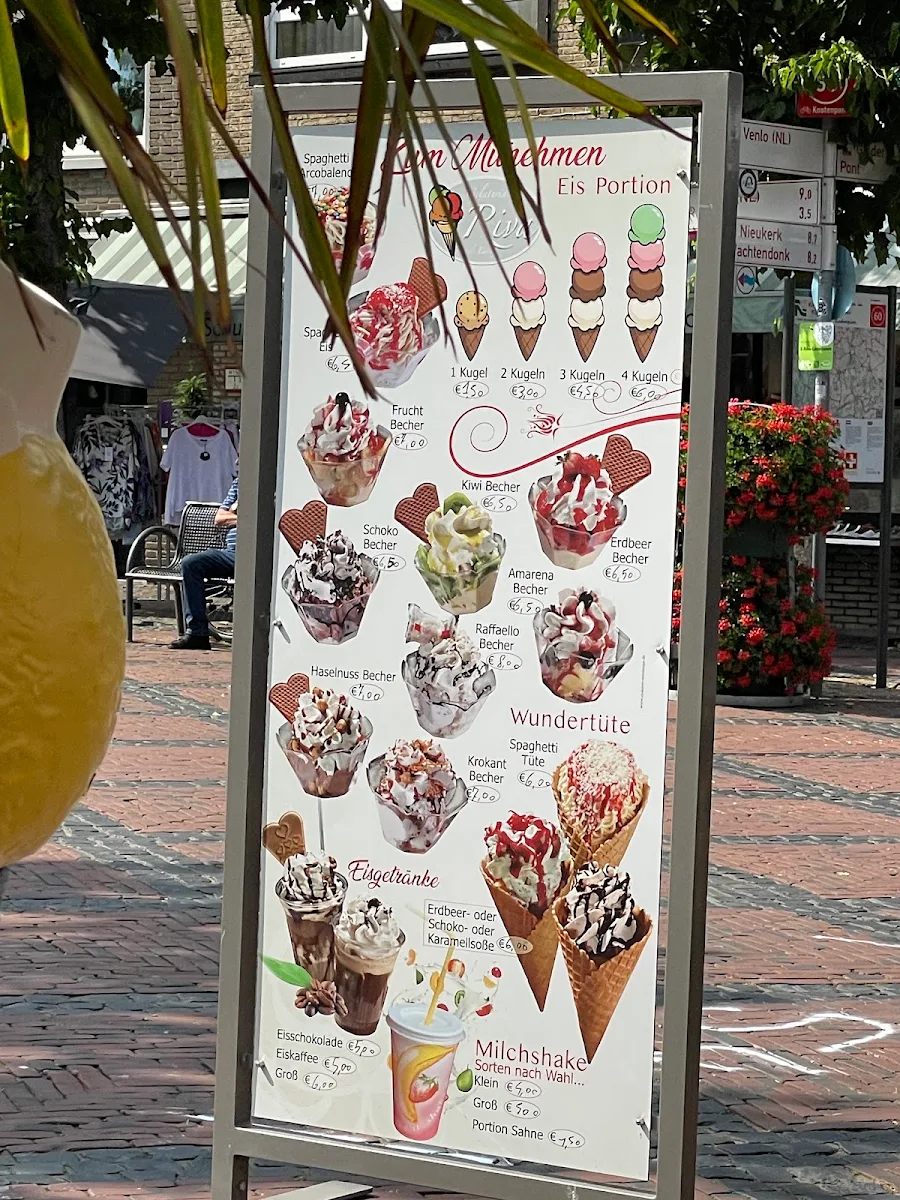 Speisekarte, Eiscafé riva ital.Eiscafé