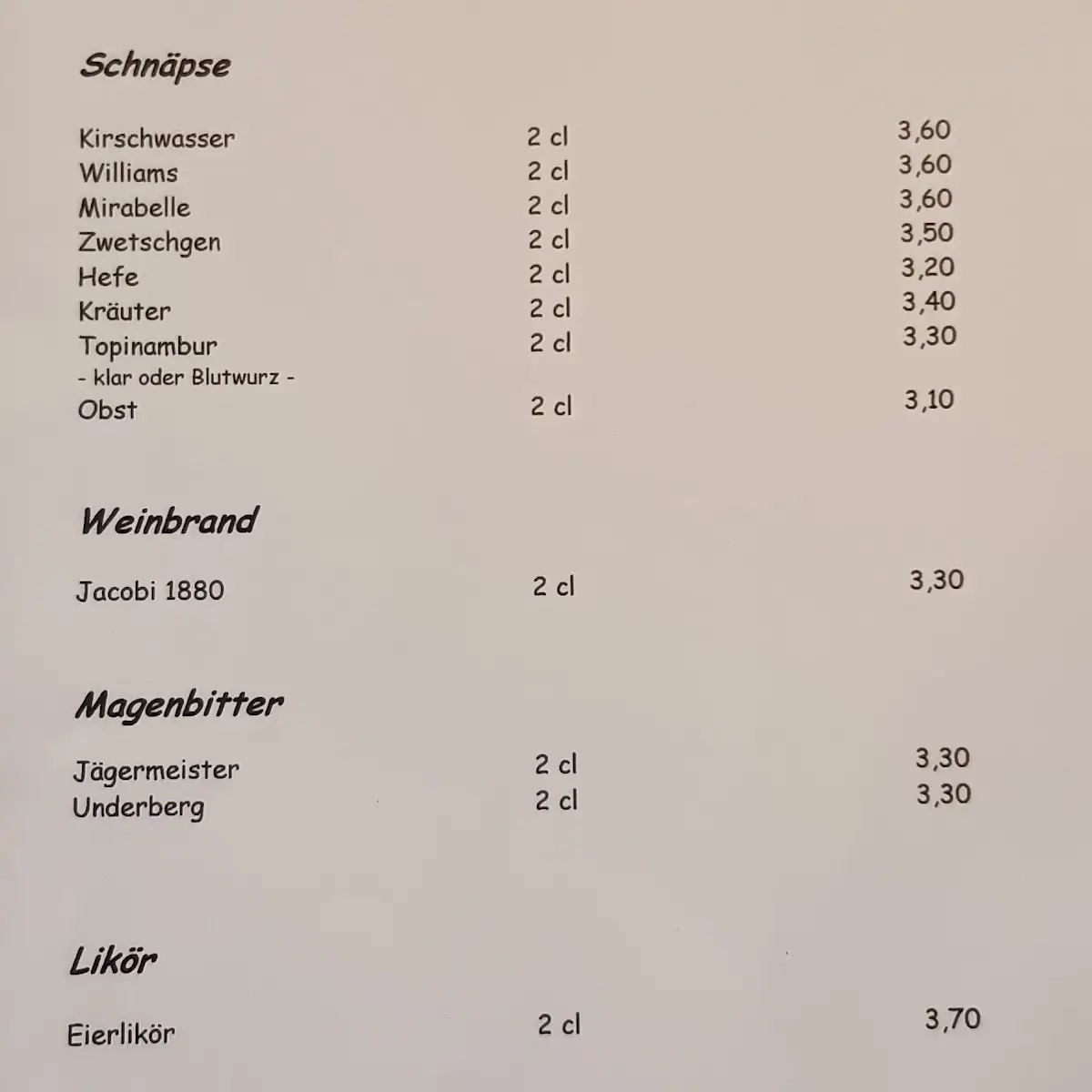 Speisekarte photo 3