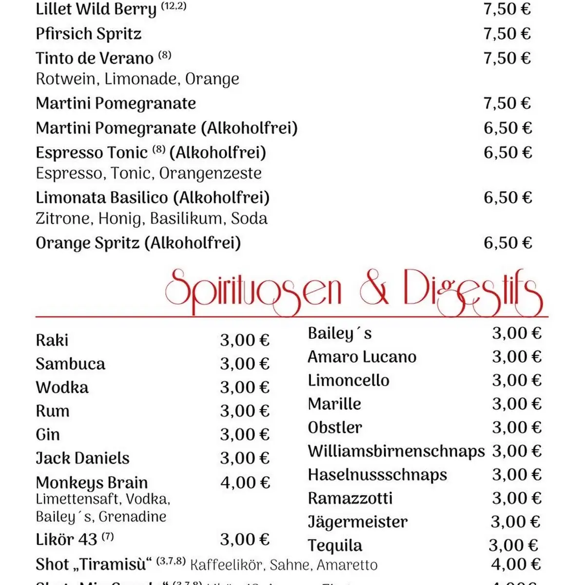 Speisekarte photo 1
