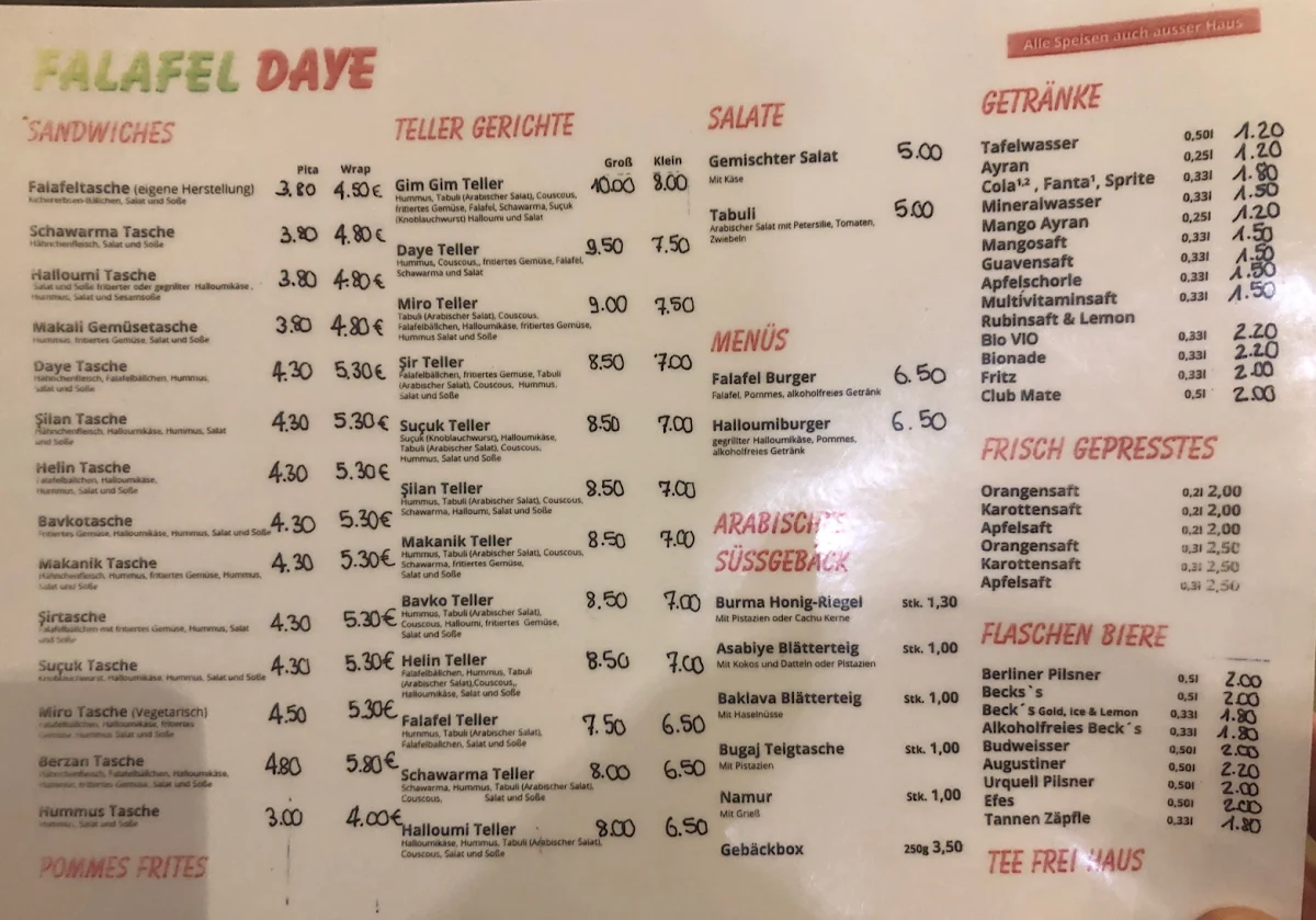 Speisekarte photo 3
