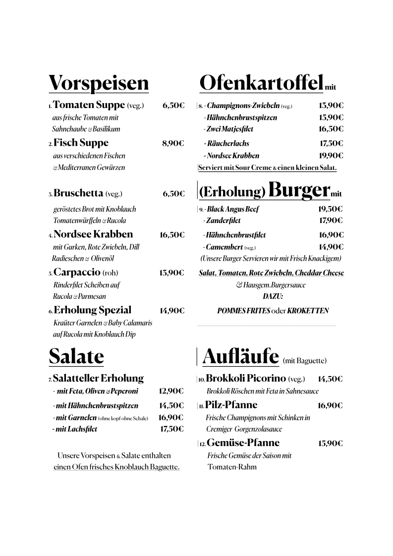Speisekarte photo 1