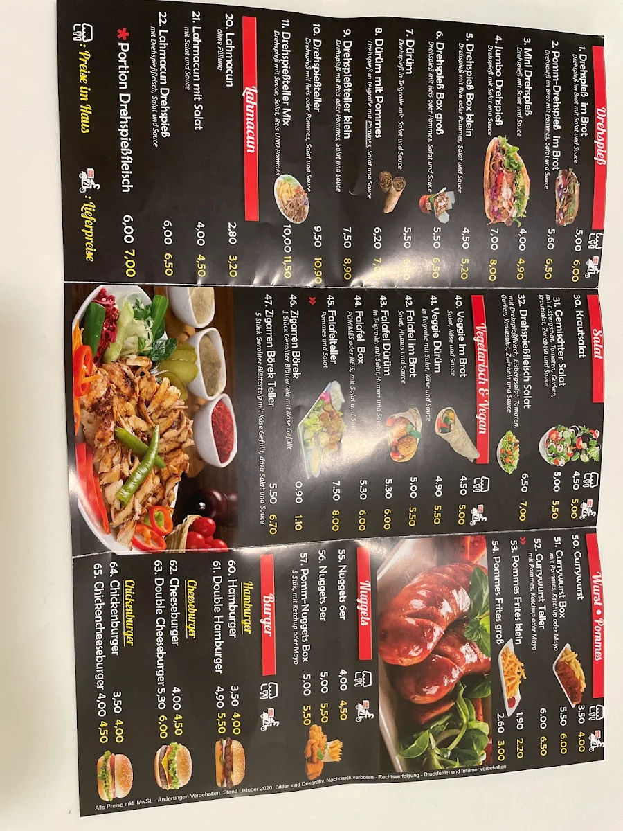 Speisekarte, Insel Döner