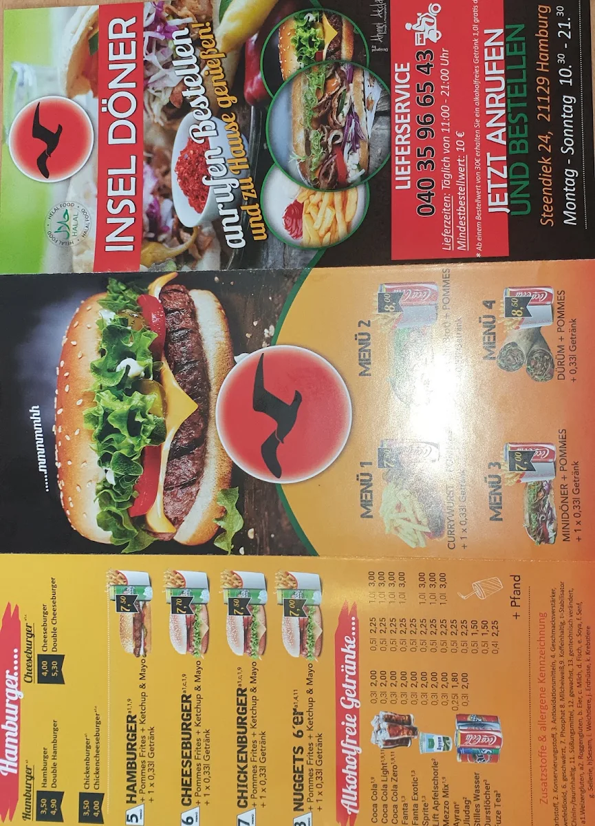 Speisekarte, Insel Döner