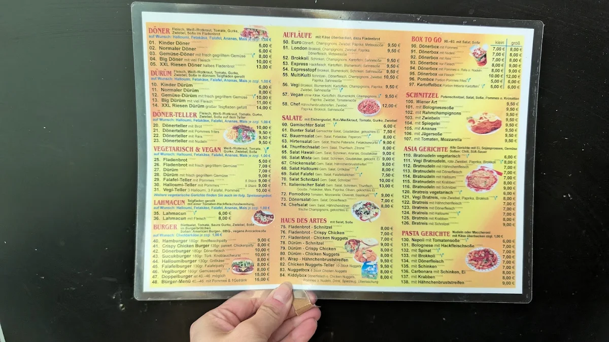 Speisekarte, Alaturka Bistro