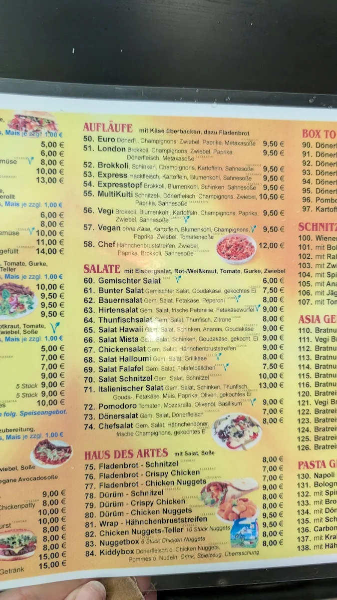 Speisekarte, Alaturka Bistro