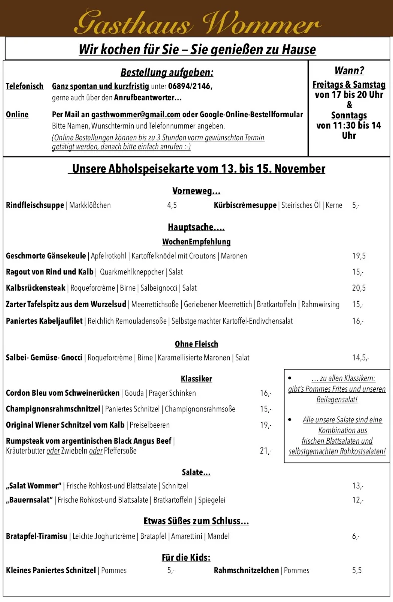 Speisekarte photo 2
