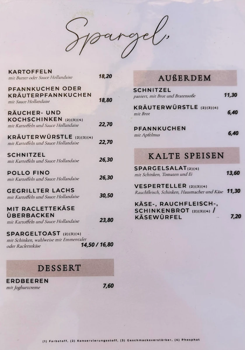 Speisekarte photo 1