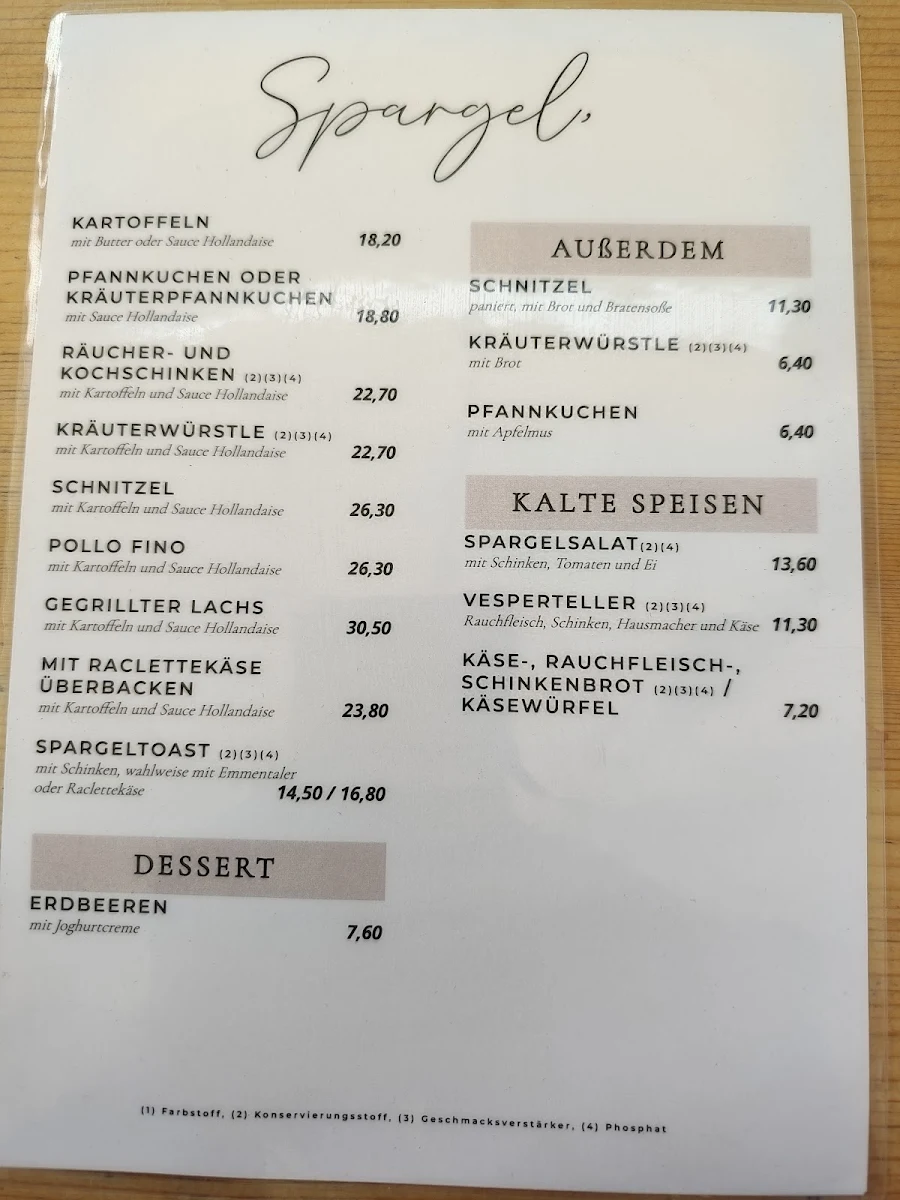 Speisekarte photo 2