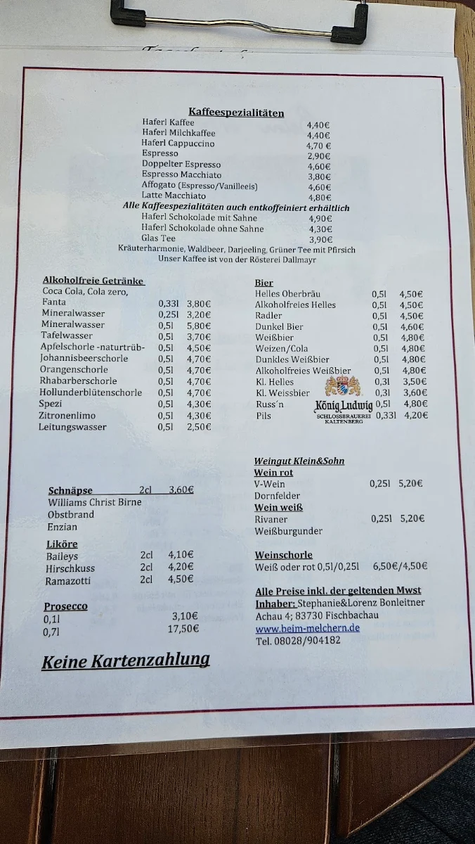 Speisekarte photo 1