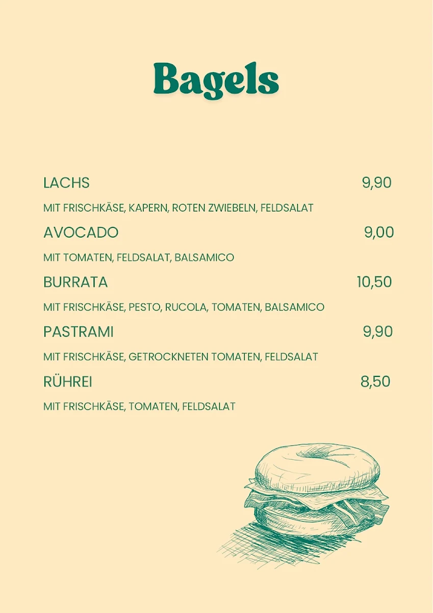 Speisekarte, Cafe Ich, Du passt