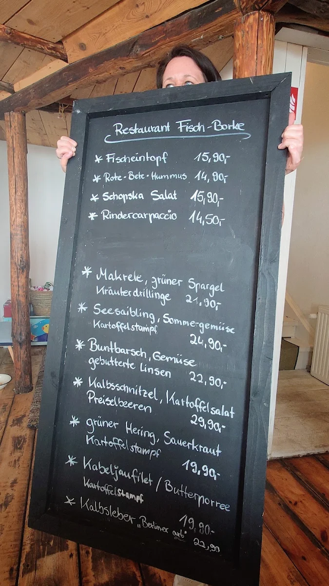 Speisekarte, Fisch-Borke