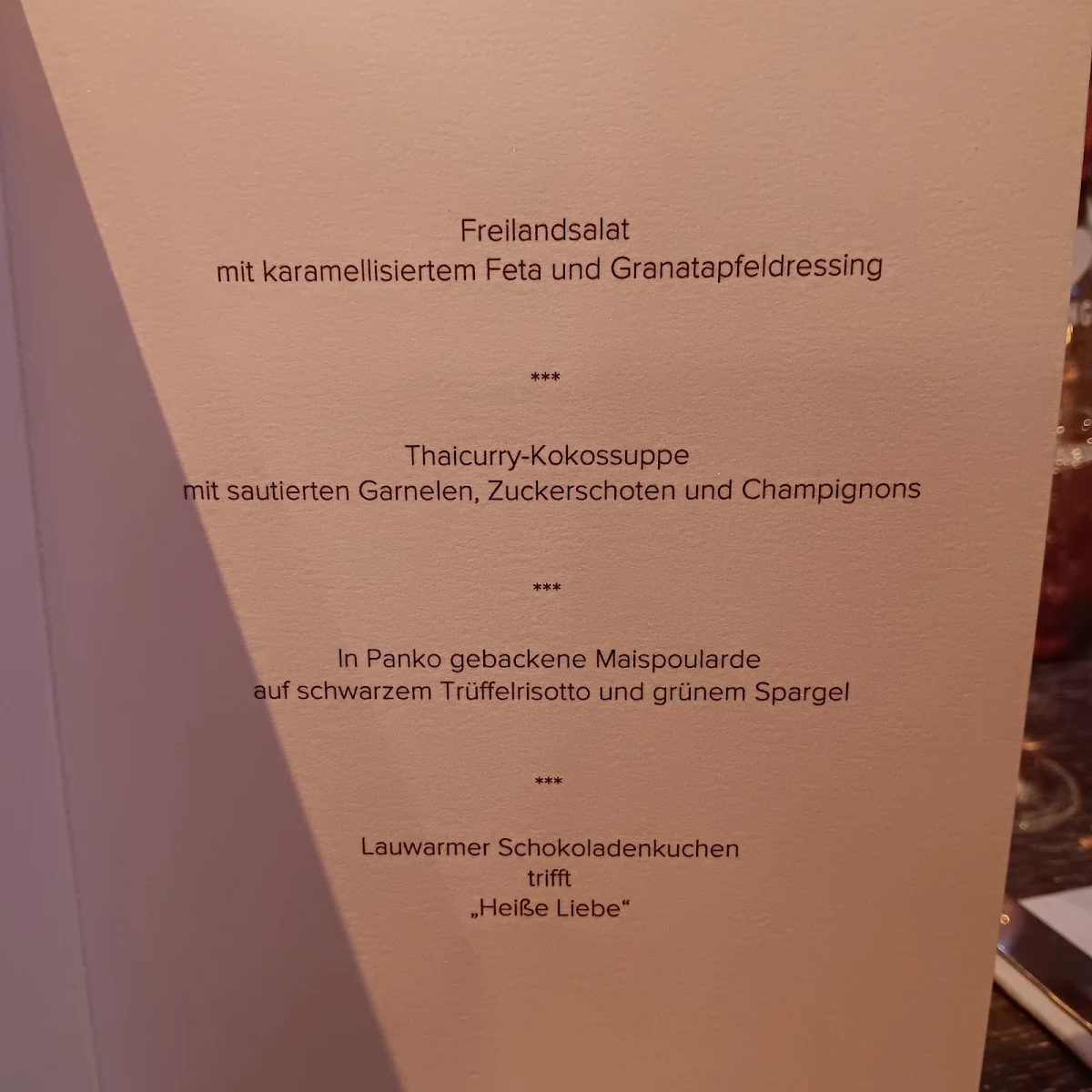 Speisekarte, Schwitzer’s Brasserie & Lounge