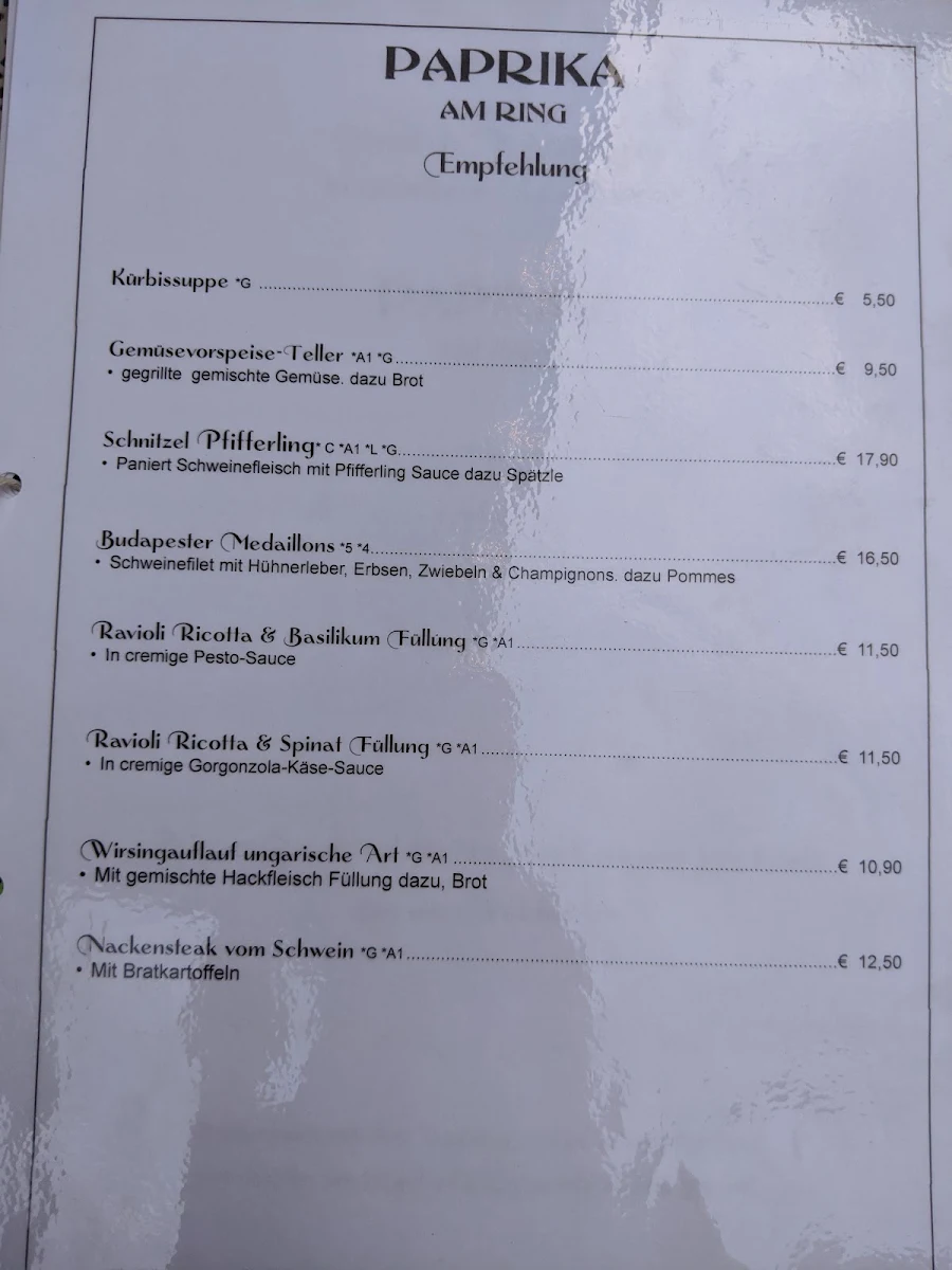 Speisekarte photo 2