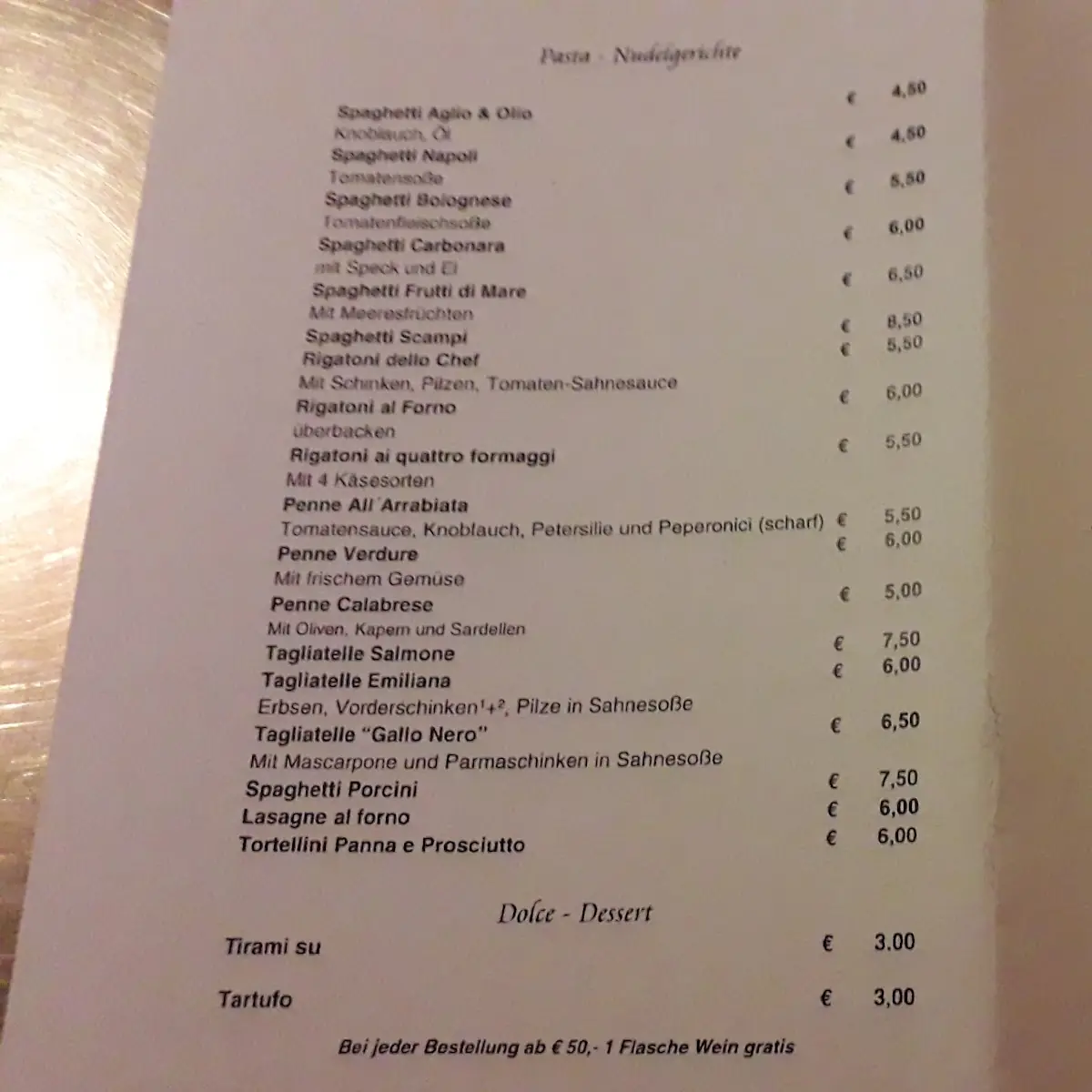 Speisekarte photo 1