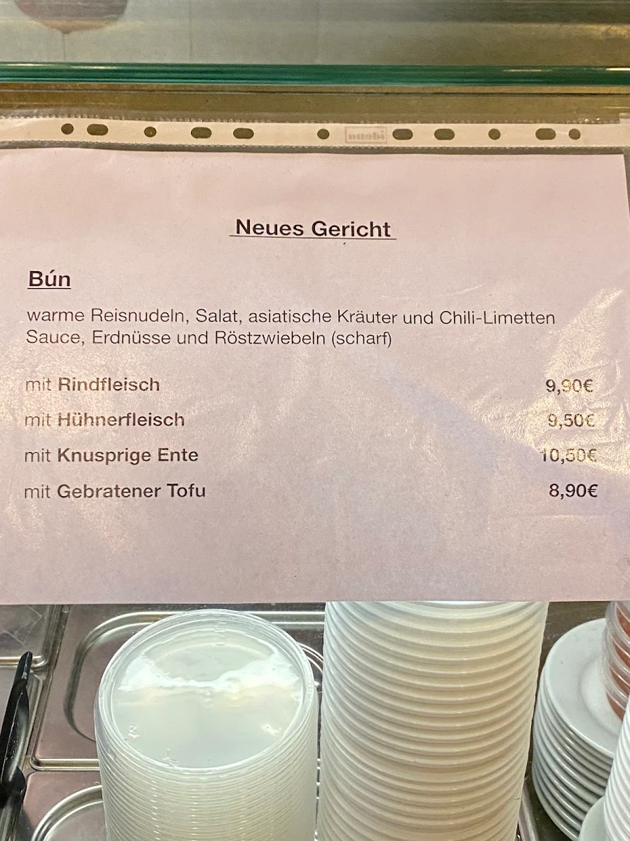 Speisekarte, Lu's China Grill Imbiss