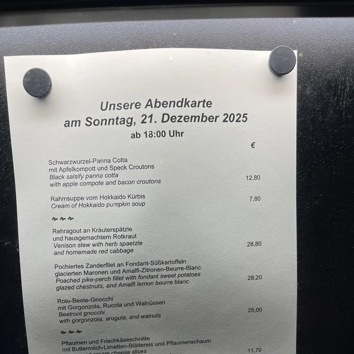 Speisekarte photo 1
