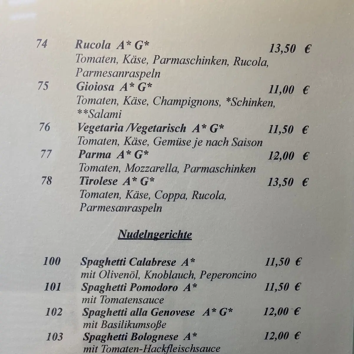 Speisekarte photo 3