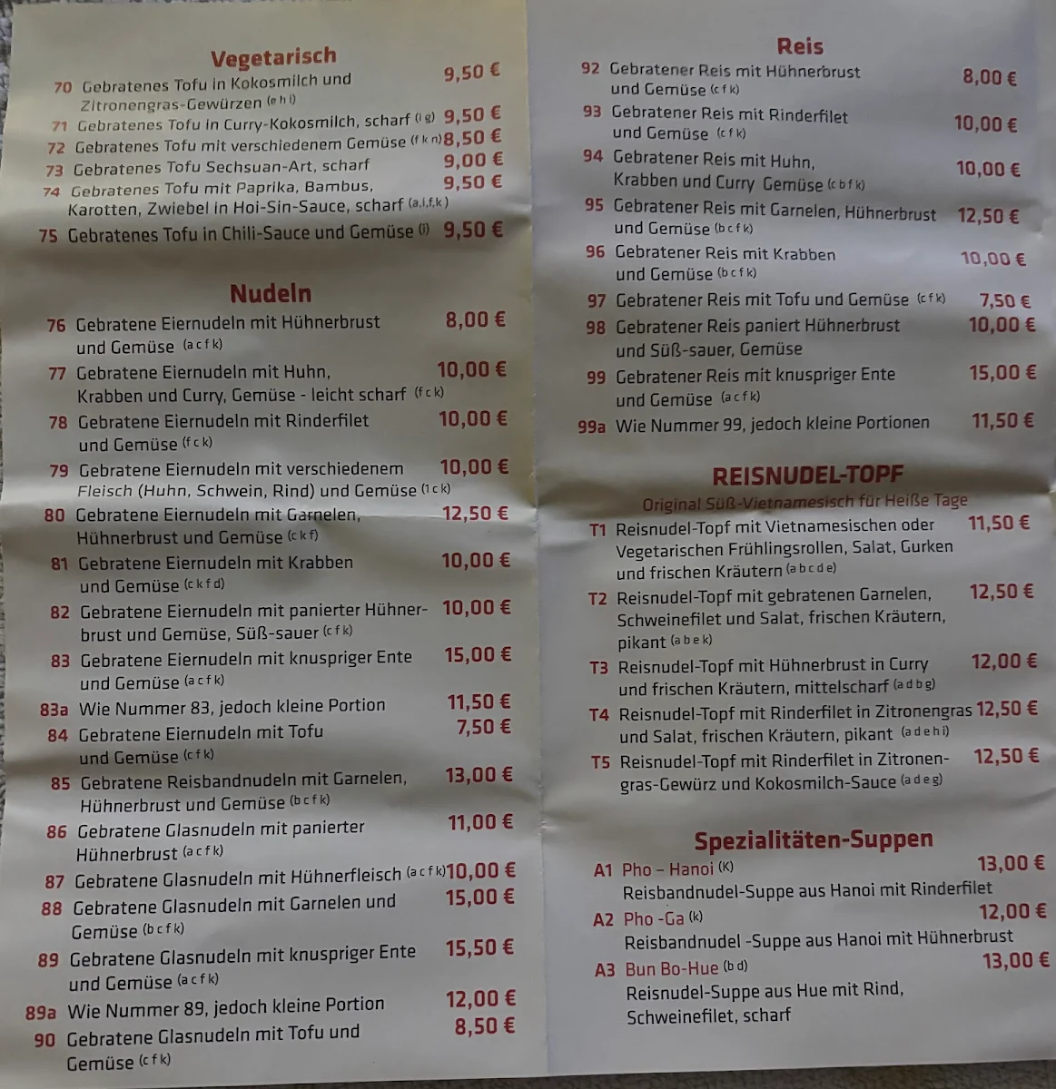 Speisekarte photo 1