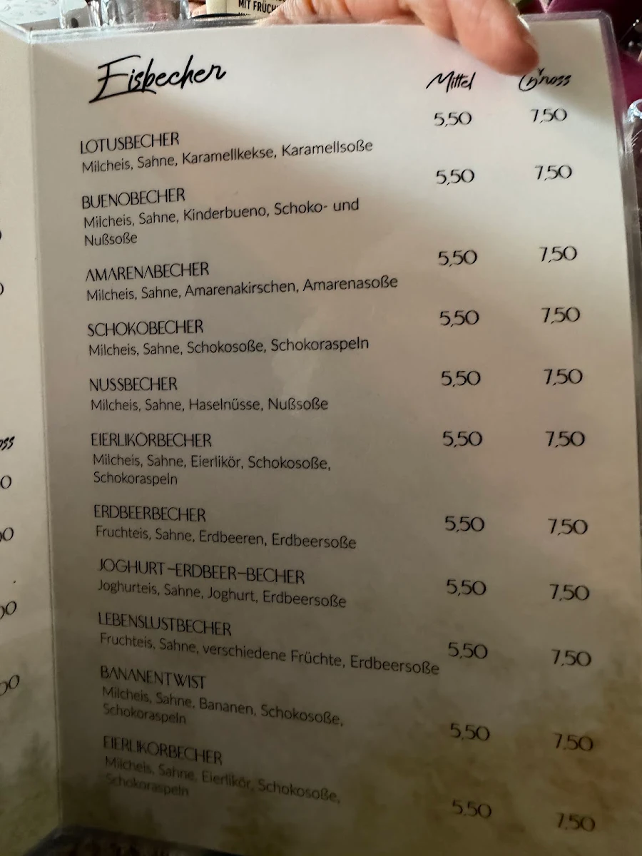 Speisekarte, Rocco´s Lebenslust